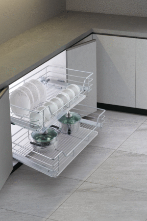 4 Sides Round  Wire Drawer Basket.