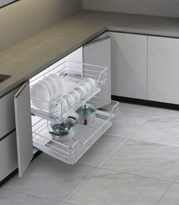 4 Sides Round  Wire Drawer Basket.