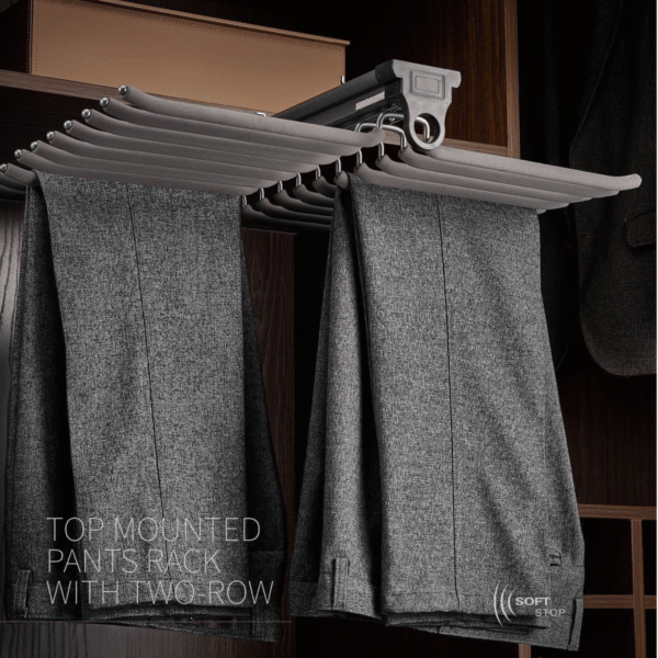 Top Mounted Pants Rack with Two-Rows