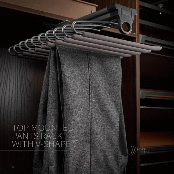 Top Mounted Pants Rack with V-Shaped